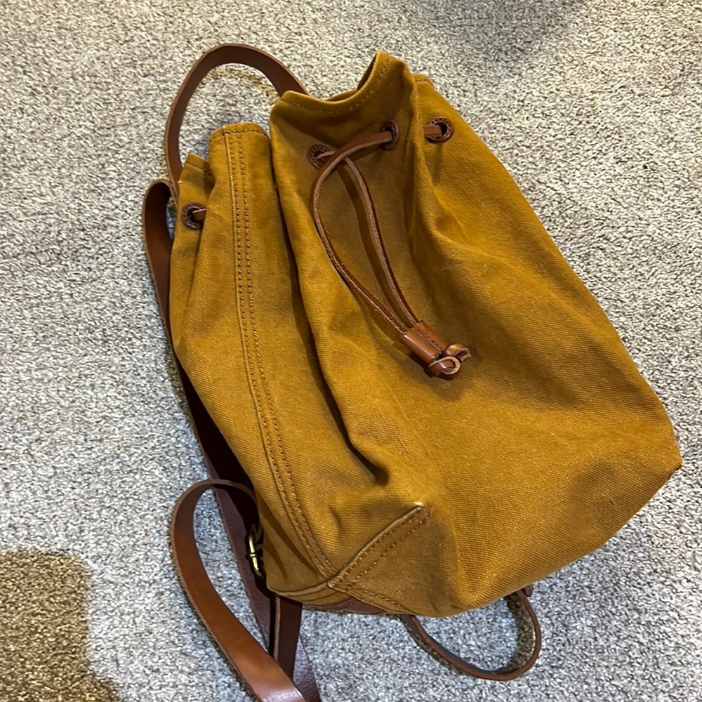 Madewell Canvas And Leather Drawstring Backpack